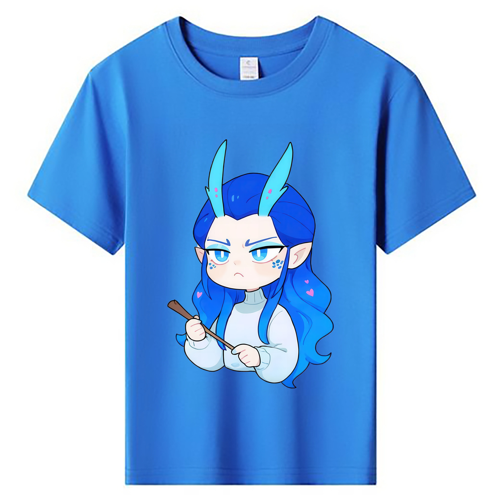 （画像用） Ne Zha 2 ナタ 魔童の大暴れ 綿100％キッズTシャツ（フロントプリント）